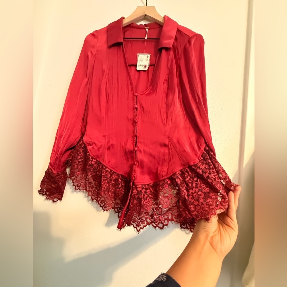 NWT Free People Ester Lace Top - Picture 6 of 8